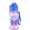 Skip Hop Toddler Sippy Cup with Straw, Zoo Straw Bottle with Tritan Renew, 12 oz. Dino(Butterfly)