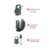 Skip Hop Portable Bladeless Stroller Fan, Adjustable 3 Speeds, Stroll & Connect, Grey