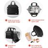 Skip Hop Diaper Bag Backpack: Mainframe Large Capacity Wide Open Structure with Changing Pad & Stroller Attachement, Black with Gold Trim(Black)