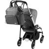 Skip Hop Diaper Bag Backpack: Mainframe Large Capacity Wide Open Structure with Changing Pad & Stroller Attachement, Black with Gold Trim(Charcoal)