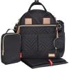 Skip Hop Diaper Bag Backpack: Suite 6-in-1 Diaper Backpack Set, Multi-Function Baby Travel Bag with Changing Pad, Stroller Straps, Bottle Bag and Pacifier Pocket, Black(Black)