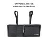 Skip Hop Ultimate Stroller Organizer Universal Fit with Adjustable Straps, Magnetic Flaps and Convertible Design That fits 40 oz. tumblers(Ultimate Black)