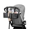 Skip Hop Ultimate Stroller Organizer Universal Fit with Adjustable Straps, Magnetic Flaps and Convertible Design That fits 40 oz. tumblers(Ultimate Black)