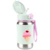 Skip Hop Toddler Sippy Cup with Straw, Sparks Stainless Steel Straw Bottle, Rainbow(Ice Cream)