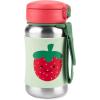 Skip Hop Toddler Sippy Cup with Straw, Sparks Stainless Steel Straw Bottle, Rainbow(Strawberry)