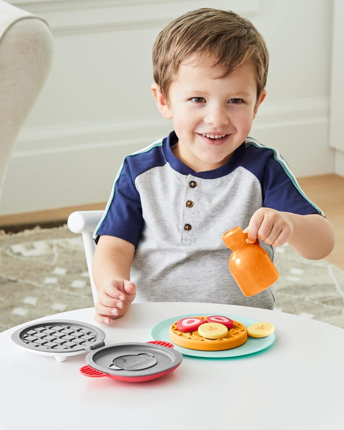 imageSkip Hop Pretend Play Zoo Ice Cream Shoppe Playset Toy for Kids 2 Years and Up UnicornWaffle Food Play Set